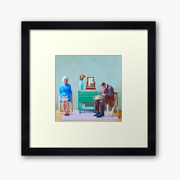 david hockney my parents painting Framed Art Print