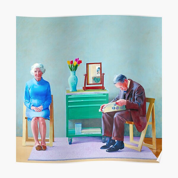 David Hockney meine Eltern malen Poster