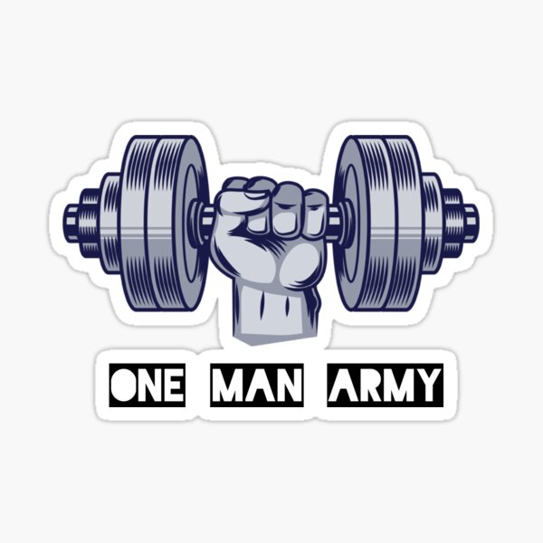 One Man Army Stickers Redbubble