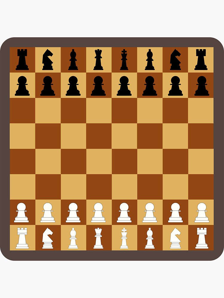 Chess Board - Full Classic Setup Simple | Sticker