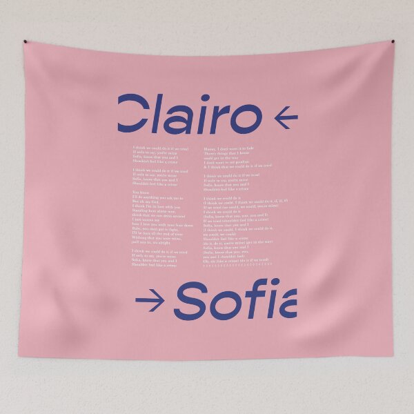 Item preview, Clairo - Sofia lyrics designed and sold by carolyn-castro.