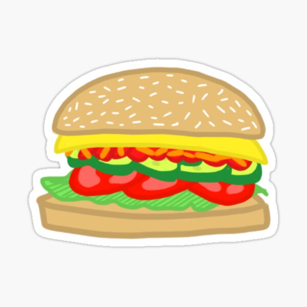 Burger Sketch Stickers Redbubble