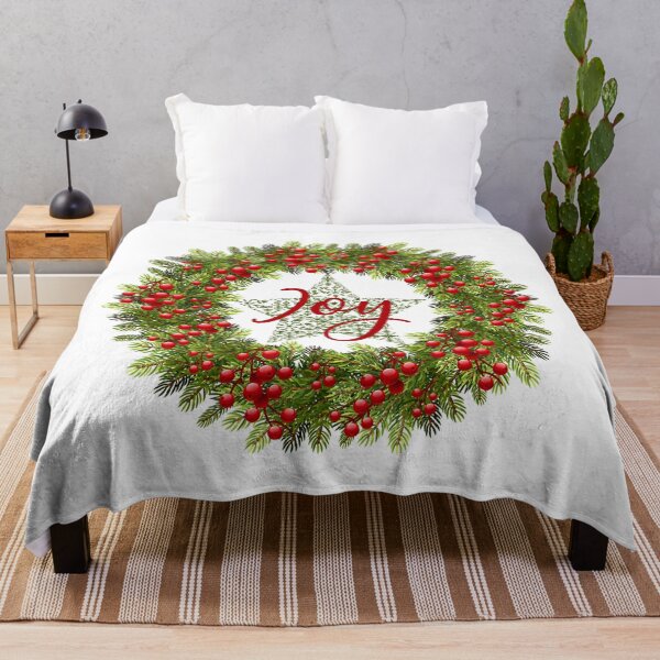 Item preview, JOY Rustic Wreath - White Background designed and sold by PawsitiveMum.