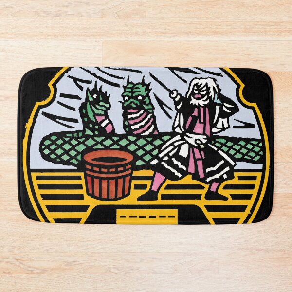 Item preview, Japanese manhole with Samurai and Dragon designed and sold by mattraski.