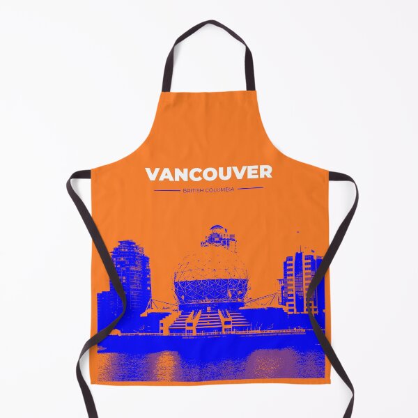 Item preview, Skyline, cityscape poster of Vancouver (orange) designed and sold by CMYKStudio.
