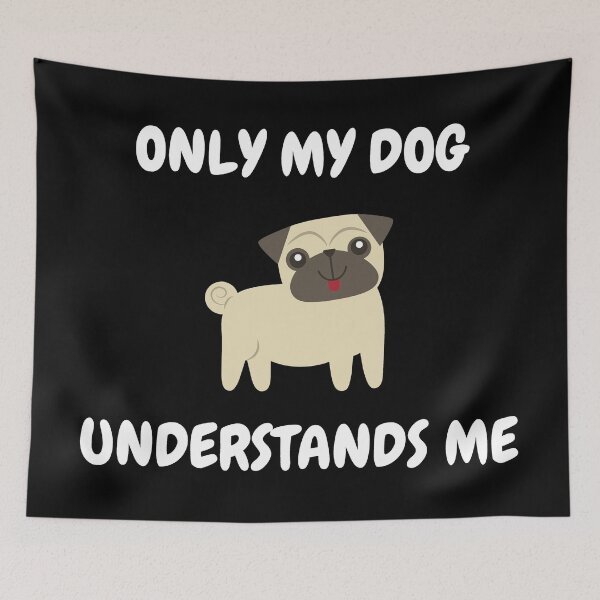 Item preview, Only My Dog Understands Me In Black designed and sold by LuckyKermit.