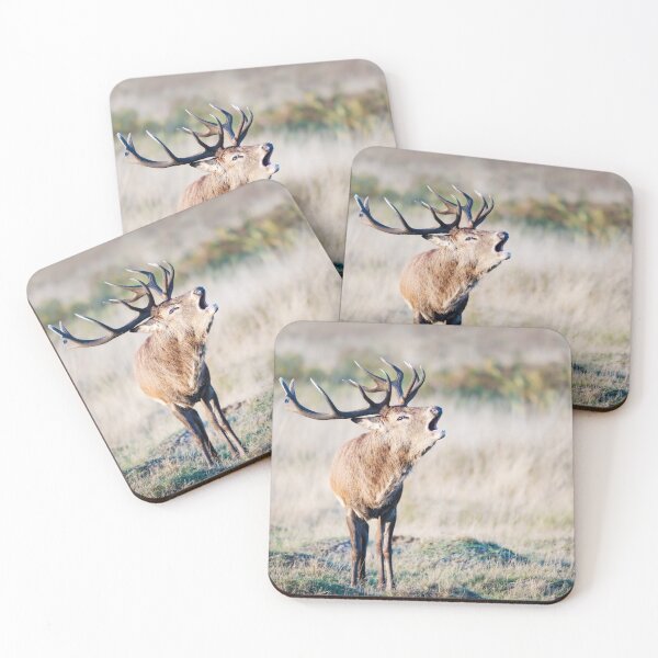 Item preview, Portrait of a red deer stag calling designed and sold by dgwildlife.