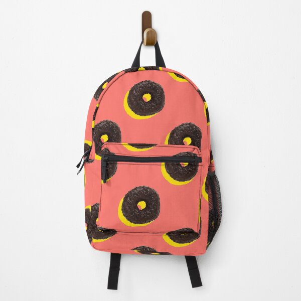 Item preview, Chocolate donuts with yellow shadows on a coral background designed and sold by acidmit.