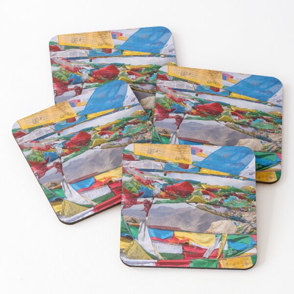 Item preview, Tibetan landscape with prayer flags in foreground designed and sold by Ulysse Pixel.