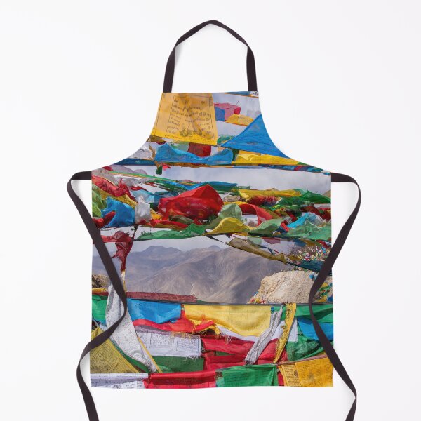 Item preview, Tibetan landscape with prayer flags in foreground designed and sold by Ulysse Pixel.