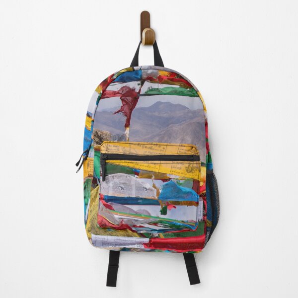 Item preview, Tibetan landscape with prayer flags in foreground designed and sold by Ulysse Pixel.