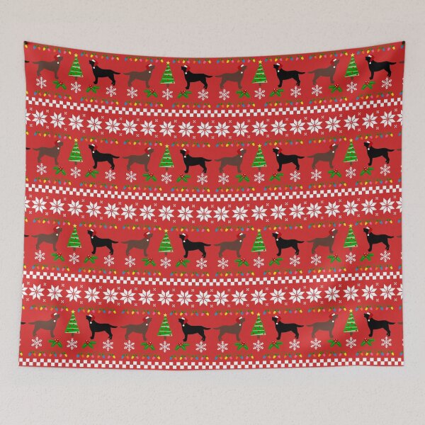 Item preview, Black Labrador and Chocolate Labrador Happy Christmas Sweater Pattern  designed and sold by HappyLabradors.