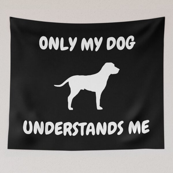Item preview, Only My Dog Understands Me Figure Clipart In Black designed and sold by LuckyKermit.