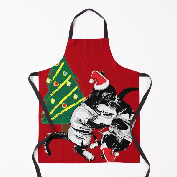 Artikelvorschau, Weihnachtskatzen in Kimonos kämpfen entworfen und verkauft von Christopher Cortez.