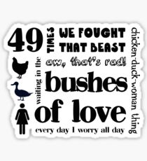 Bushes of Love Sticker
