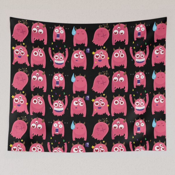 Item preview, Cute Pink Monster Pattern designed and sold by MickTilio.
