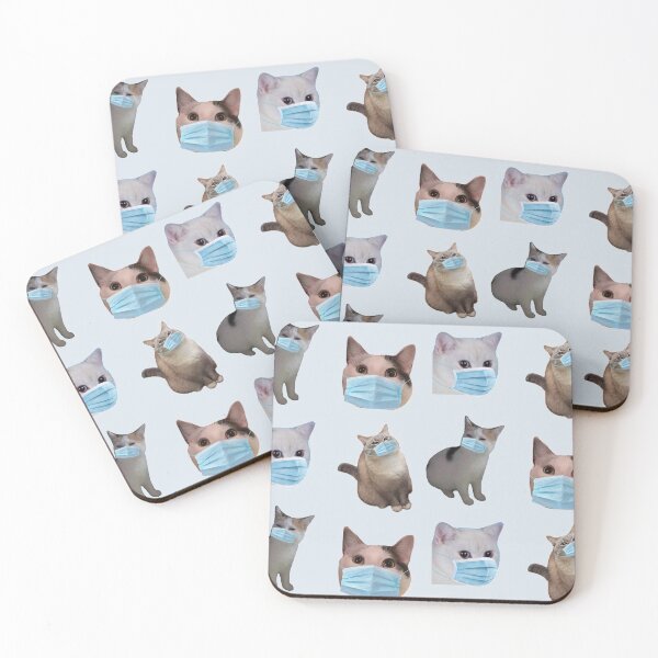 Item preview, social distancing meme cats with masks pack  designed and sold by promisesarelies.