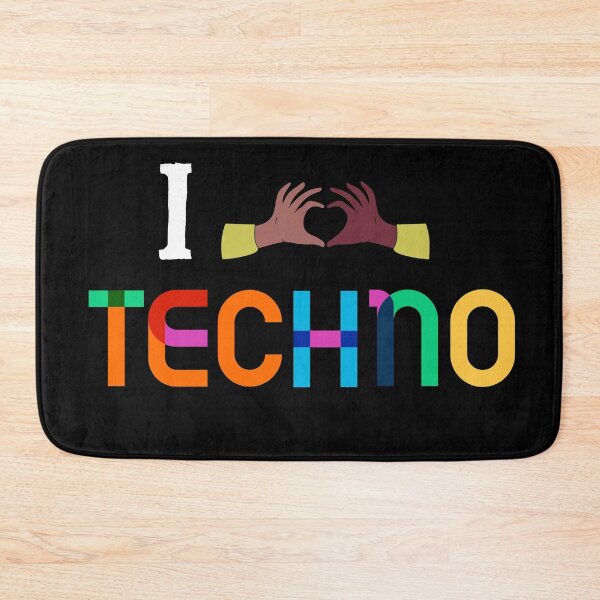 Item preview, I Love Techno Music designed and sold by Raw Creative Prints.