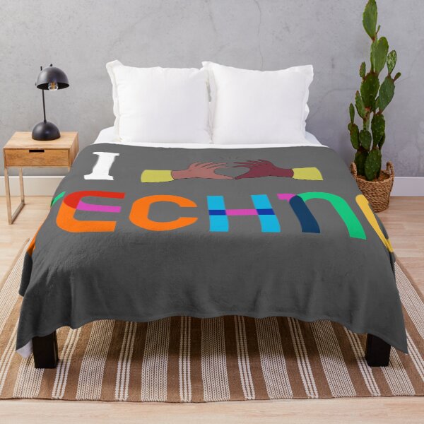 Item preview, I Love Techno Music designed and sold by Raw Creative Prints.