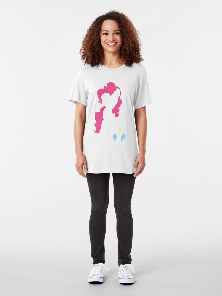 Alternate view of Pinkie Pie Silhouette Slim Fit T-Shirt