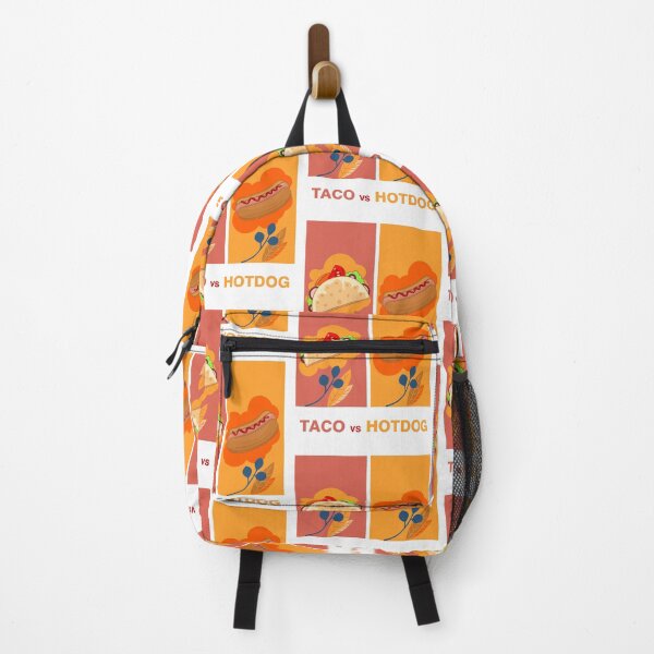 Item preview, Taco vs hot dog lovers and leaves colored background  designed and sold by SGS-.
