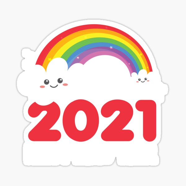 Item preview, 2021 Happy New Year Rainbow Cute Holiday Gift designed and sold by haselshirt.