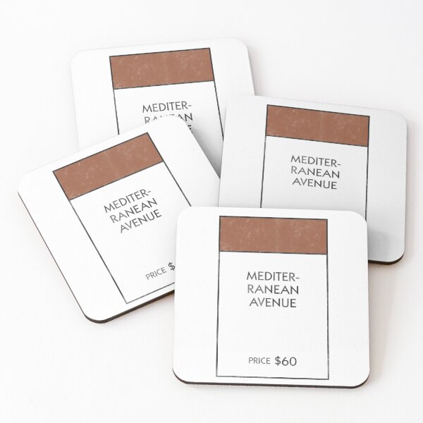 Item preview, Mediterranean Avenue Board Game Property Space Grunge designed and sold by jdotrdot712.