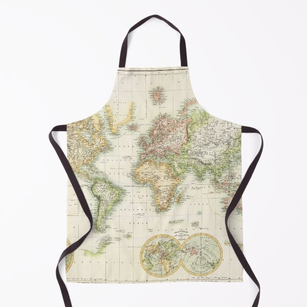 Item preview, Vintage Historical Detailed Light Golden World Map Boho designed and sold by easteuromaps.