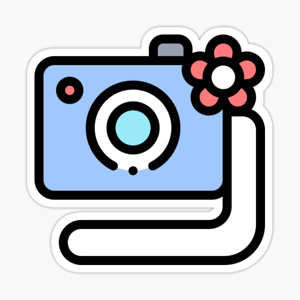 Happy flower photograph icon Sticker