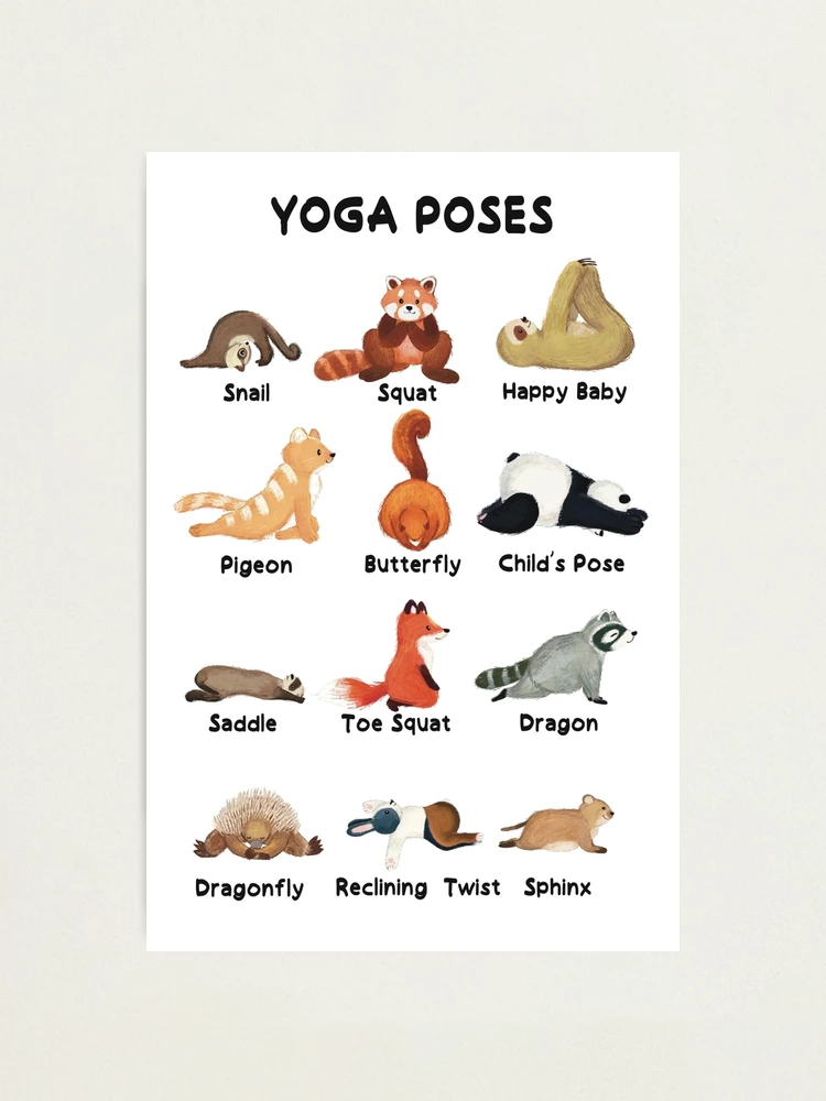 Namaste Orange & Purple Fox Yoga Mat - Practice Yoga In Style [Gift Idea /  Fun Present] Exercise Mat / Cute Animal Yoga Mat