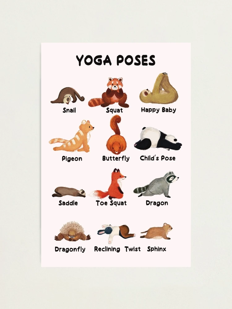 Woodland Yoga - Pink Oatmeal Shop  Yoga for kids, Forest animals