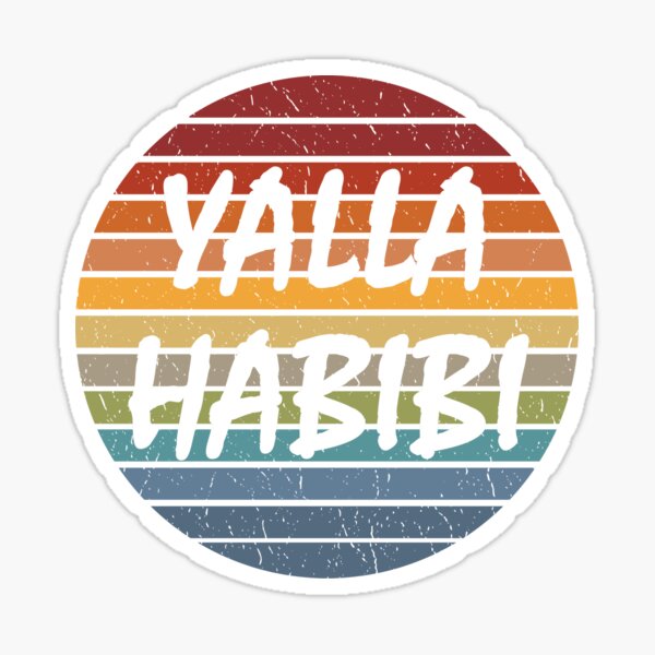 Item preview, Yalla Habibi Retro Arabic Arab Arabian Sweetheart Islam Muslim Gift designed and sold by Style4You24.