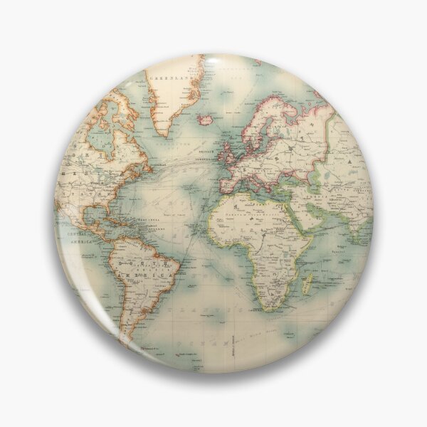 Item preview, Vintage Historical Detailed World Map, Bohemian Map designed and sold by easteuromaps.