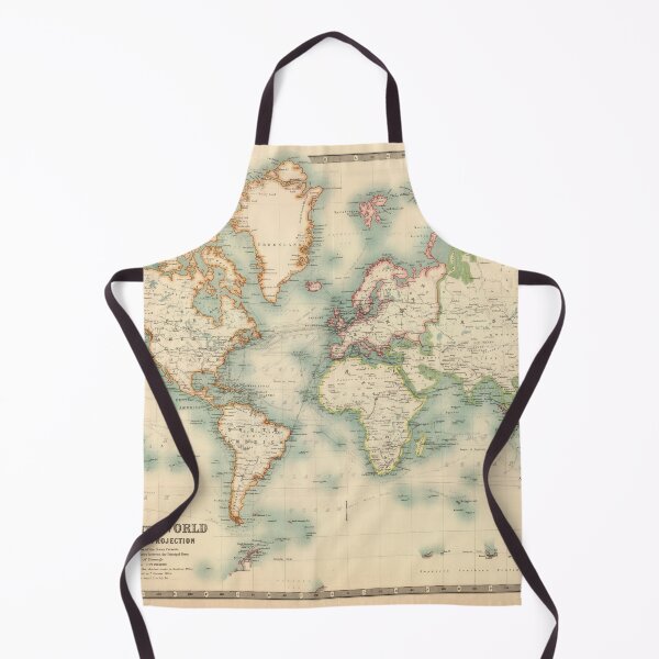 Item preview, Vintage Historical Detailed World Map, Bohemian Map designed and sold by easteuromaps.