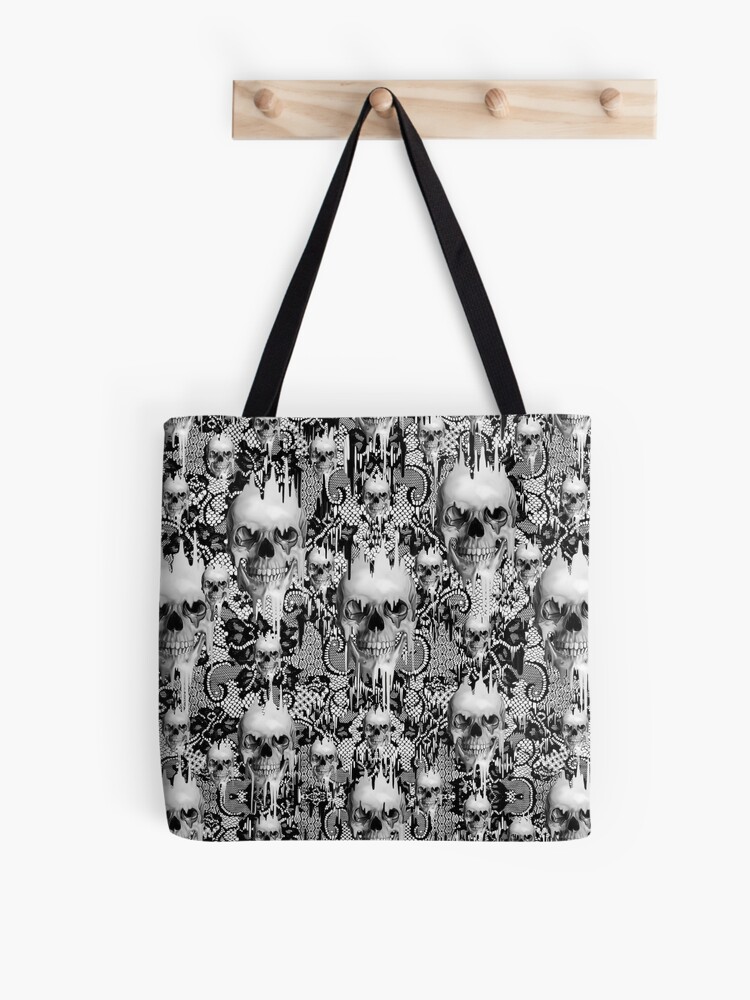 Victorian gothic lace skull pattern Tote Bag for Sale by KristyPatterson