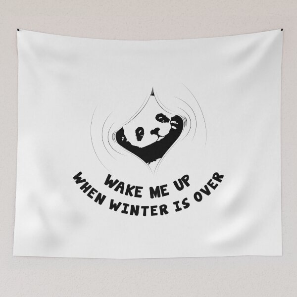 Item preview, Panda Wake Me Up When Winter Is Over A Small Shy Panda Hides Itself designed and sold by Paulina Vanlife.