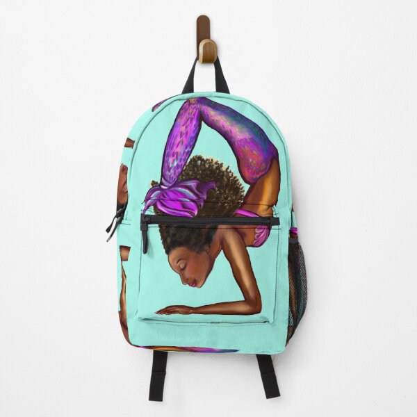 Item preview, Mermaid handstand Coco the Magical rainbow mermaid doing an underwater handstand. Afro hair and caramel brown skin designed and sold by Artonmytee.