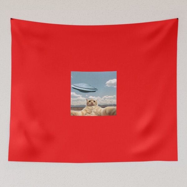 Item preview, cat with ufo selfie designed and sold by NTR-123.