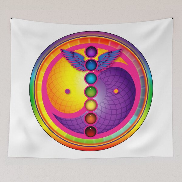 Item preview, Colorful Chakra Mandala Yin Yang designed and sold by D Bruce Stevens.