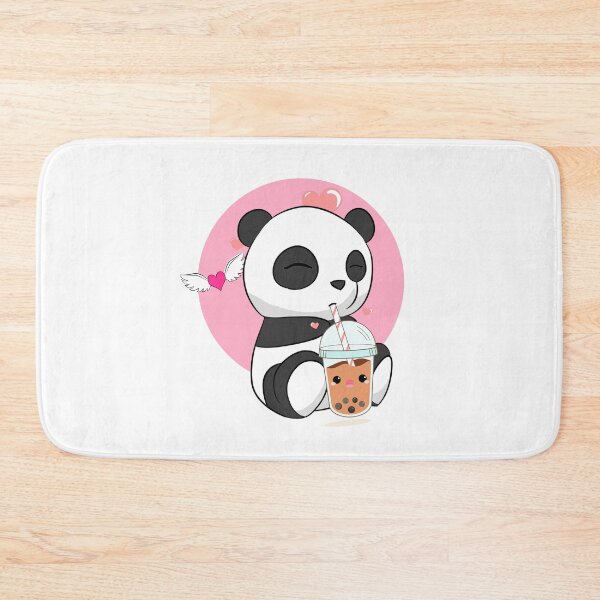 Item preview, Cute Panda Chibi Drinking Boba Bubble Tea designed and sold by eucagarland.