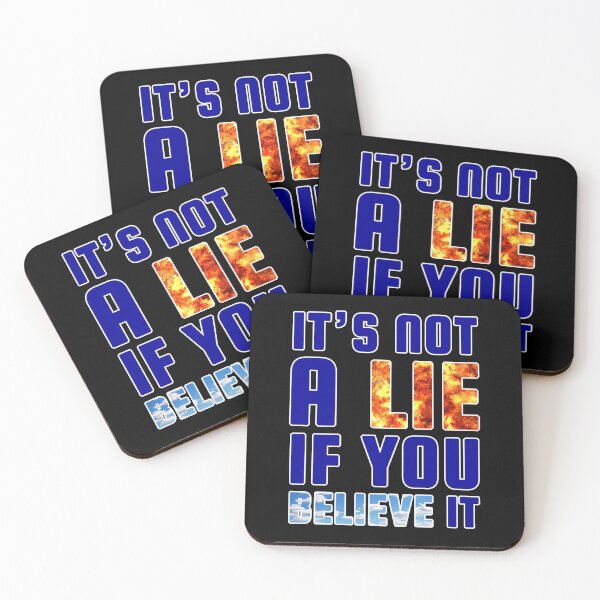 Item preview, It's not a Lie if you Believe it (Blue) - designed and sold by Printerially.