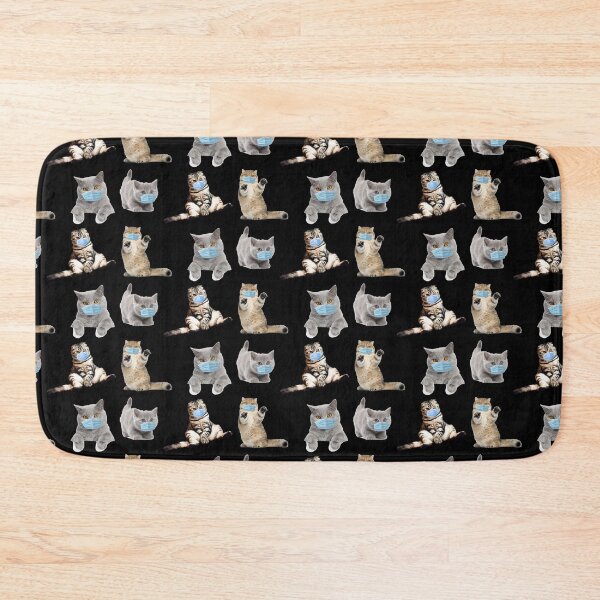 Item preview, social distancing meme cats with masks pack 6 designed and sold by promisesarelies.