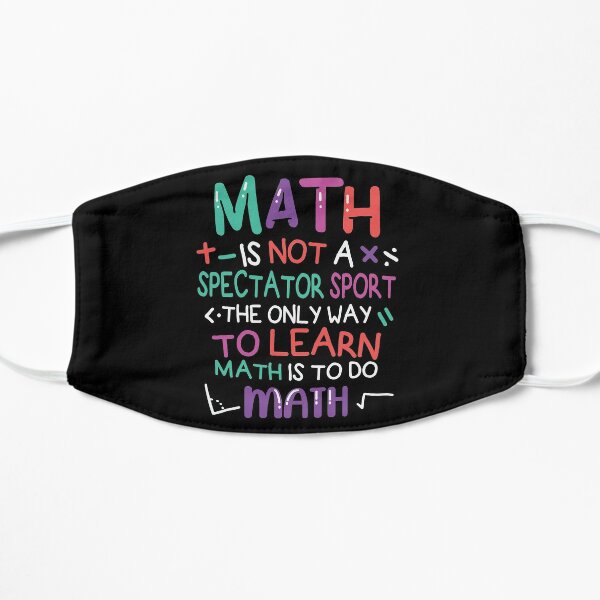 Math Lovers Original Gift : Math symbols Flat Mask