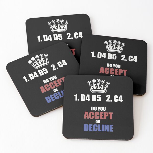 Item preview, Queen's gambit chess - Do you Accept or Decline designed and sold by HepiusArt.