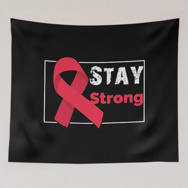 Item preview, Stay Strong Aids HIV Solidarity Red Ribbon designed and sold by blikonie.