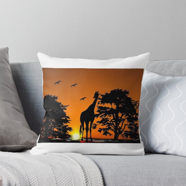 Artikelvorschau, Giraffe Sonnenuntergang Vogel entworfen und verkauft von Patrick David.