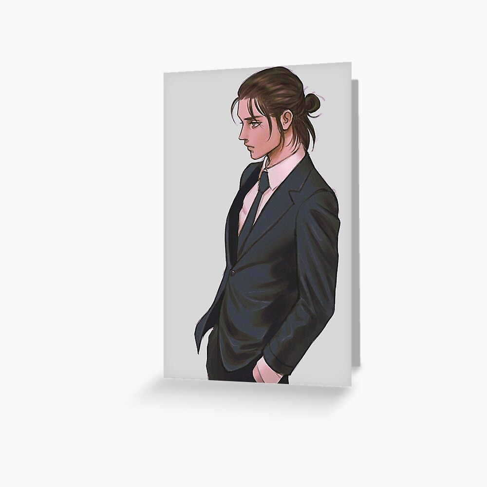 eren yeager in a suit