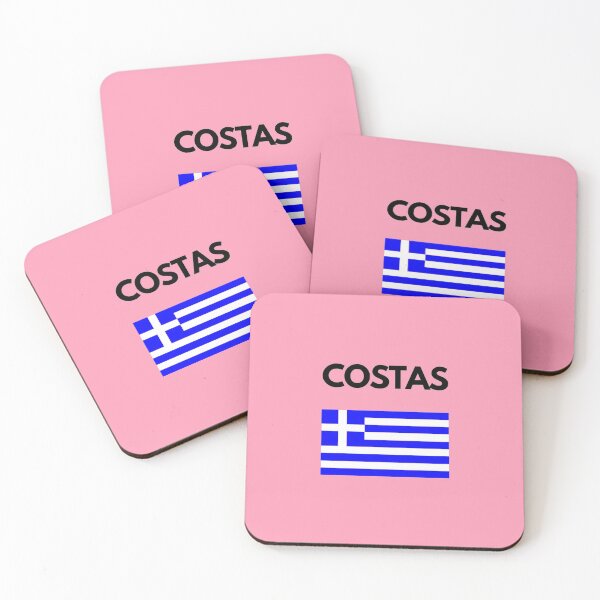 Item preview, Costas Greek Name with Greek Flag Design designed and sold by TheGreekGuy.