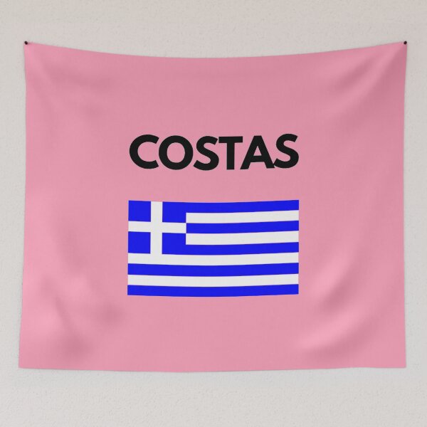 Item preview, Costas Greek Name with Greek Flag Design designed and sold by TheGreekGuy.