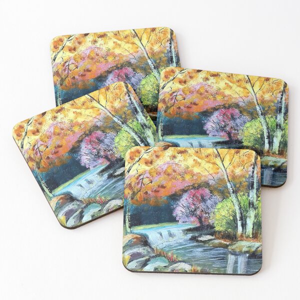 Item preview, Autumn Valley Forest Landscape Handmade Acrylic Art designed and sold by papaipapai198.